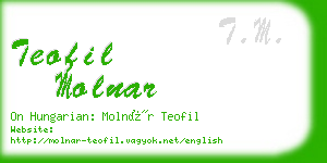 teofil molnar business card